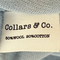 NWT Collars & Co Men’s 2XL Premium Wool Cotton Knit Shirt Blue Gray Contrast SS