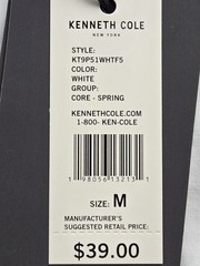 Kenneth Cole Men’s Active Tech Muscle Tee Stretch Soft Cotton UPF 50+ White