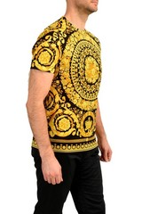 Versace Men’s Barocco Print Crewneck Organic Cotton T-Shirt US 2XL IT 56