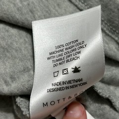 Mott and Bow T-Shirt Large Gray Driggs Classic Crew Neck Cotton Short Sleeve