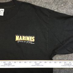 7.62 Design United States Marines Shirt Men Large Black Short Sleeve First Fight
