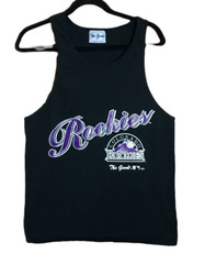 Vintage The Game Colorado Rockies Tank Top Men’s Size Medium Black Purple Gray