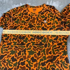 Alaskan Hardgear Duluth Trading Co Mens XL Tall Orange Camo Long Sleeve Shirt