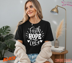 Unisex Retro Faith Hope T-Shirt, Men T shirt,Women T shirt Gift Religion Top