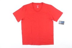 BLUE ICE CLOTHING RED MEDIUM STRETCH VNECK TEE TSHIRT MENS NWT NEW