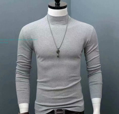 Mens Turtle Neck Sweater T-Shirt Tee Extra Soft Tops Winter Warm Size S-5XL Gift
