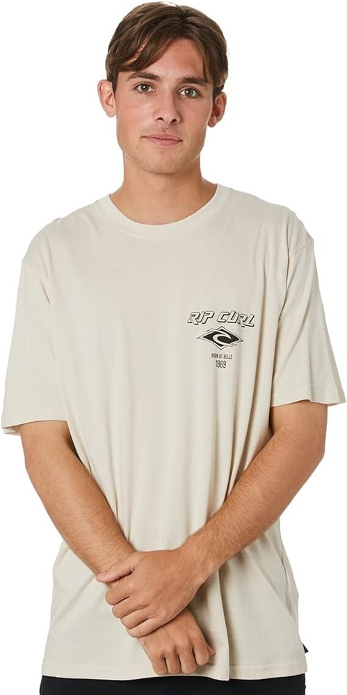RIP CURL Men’s S/S T-Shirt FADE OUT ICON Washed Clove Size MED NWT LAST ONE
