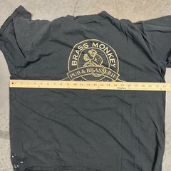 Brass Monkey Pub T Shirt Mens XL Black Distressed Australia Short Sleeve Preowne