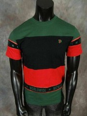 Mens Southpole T-Shirt Paneled Stripes Chest Logo Green Blue Or Black