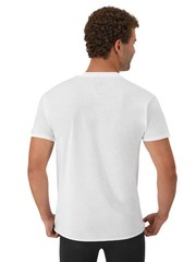 Men’s V-Neck Cotton Undershirt 10-Pack Moisture Wicking White Tee Value Pack