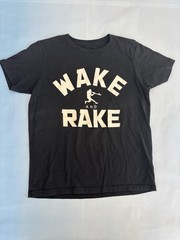 Baseball Swag Wake and Rake Black & White Boys T-Shirt Size X Large
