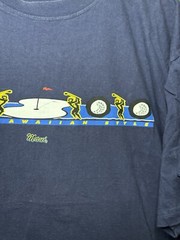 Vintage Y2K Golf Hawaiian Style Maui Logo T-Shirt XL Navy Blue Sports Outdoor