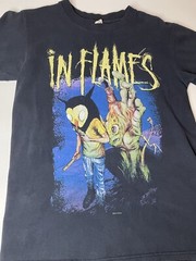 Y2K In Flames T Shirt S Heavy Metal Rock Band 2008 Alex Pardee Graphic Swedish