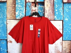 Men’s Fruit of the Loom Platinum 20 UPF Crew Neck T-Shirt 4XLARGE True Red NEW