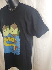[Adventure Time Tee] Men’s Casual Adventure Time Black T-Shirt | Short Sleeve M