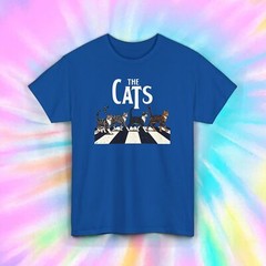 The Cats T-Shirt | Funny Beatles Abbey Road Parody Tee | Cat Lover Gift | S-5XL