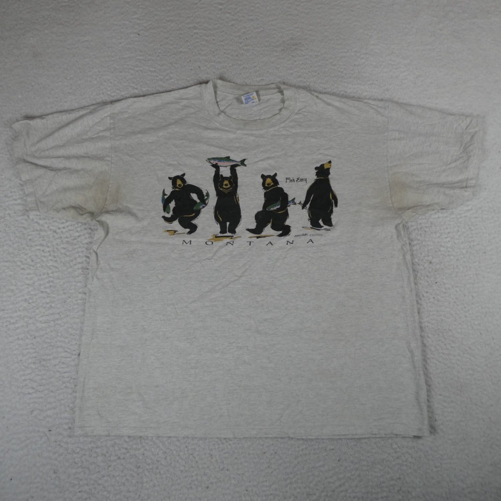 Vintage Montana T-Shirt Men Size XL Jerzees Combed Cotton Made in USA