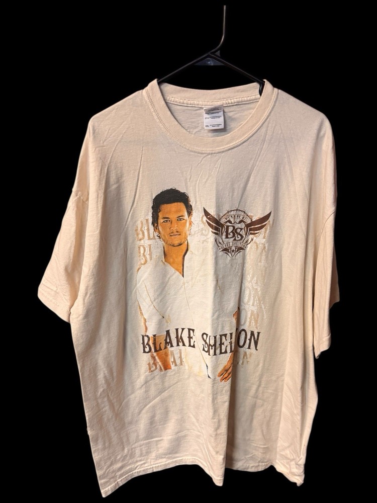 Vintage Blake Shelton Pure BS tour T-shirt Ivory color Size 2XL