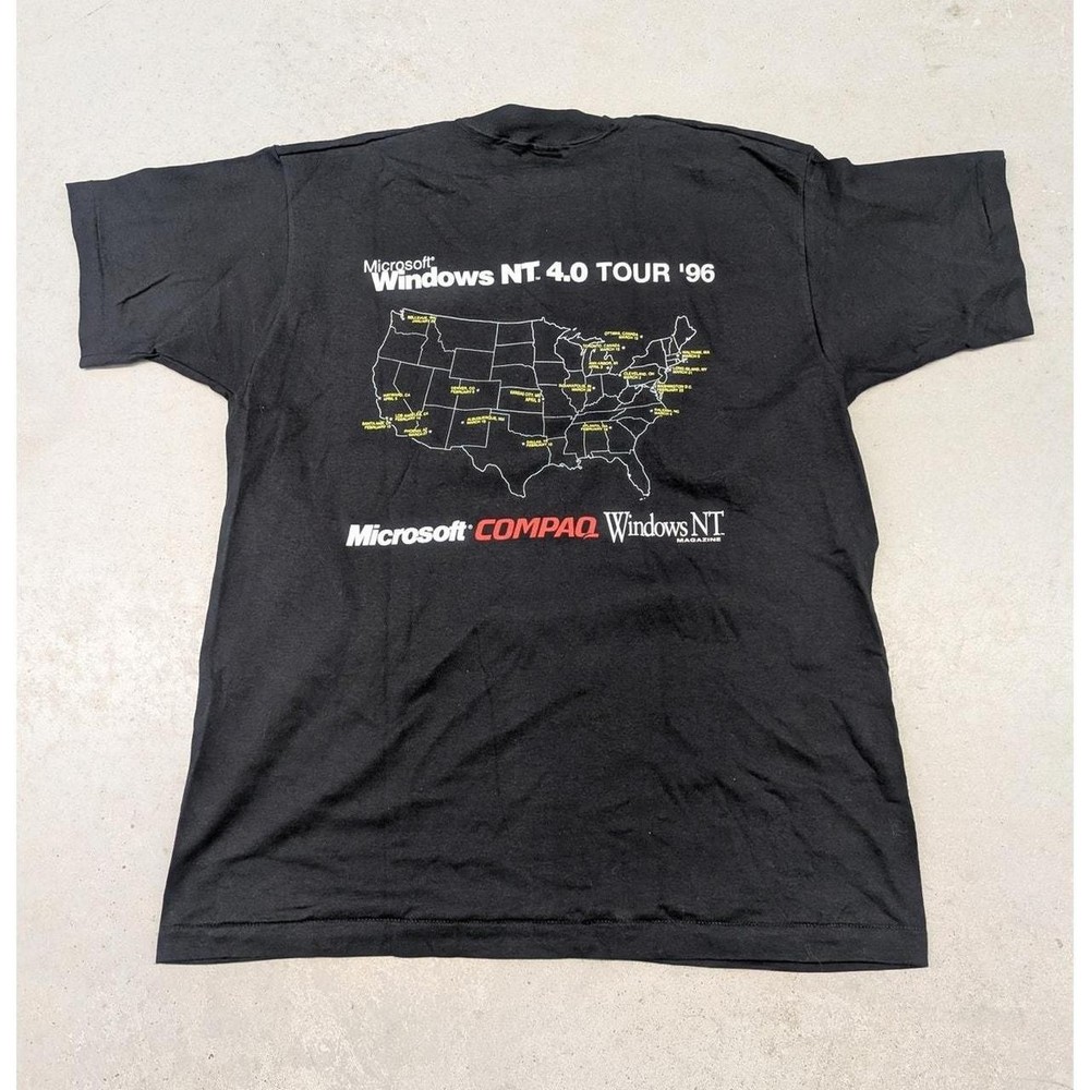 Vintage Microsoft Windows NT 4.0 Saw It First Tour t-shirtSize: XL