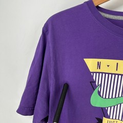 Nike Shirt Mens Large Purple Retro Art Deco Graphic Tee Athletic Dept