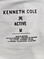 Kenneth Cole Men’s Active Tech Muscle Tee Stretch Soft Cotton UPF 50+ White