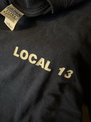 Vintage Santa Monica Airlines Local 13 Longsleeve T-Shirt Navy Medium