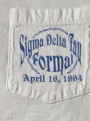 Vintage Sigma Delta Tau Shirt Mens XL White Univ Alabama Time Wasted 1994 Tee