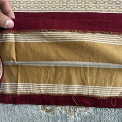 Vintage Pierre Cardin Paris Striped Polo Shirt XL Red Gold Geometric 80s Cotton