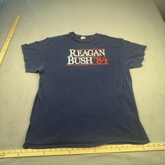 Reagan Bush ’84 Shirt Mens Extra Large Navy Political Campaign Graphic Tee Adult