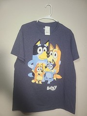 Bluey New Adult T-Shirt -Chilli Bandit Bingo Bluey XL New! With Tags