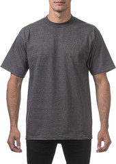Pro Club Men’s Heavyweight T-Shirt Crew Neck Plain Blank Short Sleeve Tee All Si