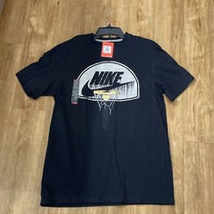Nike Dri Fit GoldBasket Backboard Aj1 Men’s Sz Large Black/Gold Toe 1 Shirt RARE