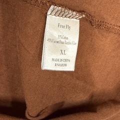 Free Fly Shirt Mens XL Henley Bamboo Blend Long Sleeve Rust Brown Minimalist