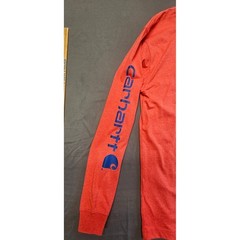 Carhartt Mens K231 Loose Fit Long Sleeve Graphic T-Shirt Orange Small TK0231-M