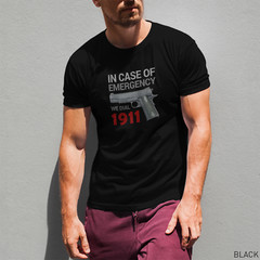 Emergency Dial 1911 Colt Browning Pro Gun Rights 2nd Amendment 100% Men T-Shirt