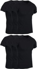 BILLIONHATS 6 Pack Mens Bulk Big Tall Short Sleeve Cotton T-Shirt Bulk (5XL)