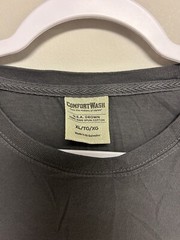 ComfortWash by Hanes Adult Long Sleeve Dark Gray Size XL Ring Spun Cotton