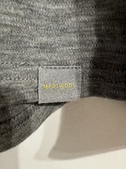 Meriwool XL Layers Mens Merino Wool Base Layer Top Charcoal Gray LS Shirt