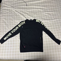 Nike World Tour Long Sleeve Shirt (Medium) Black Glow In The Dark