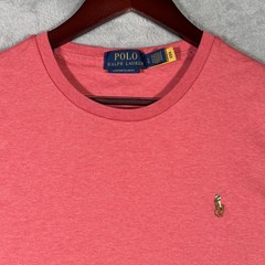 Polo Ralph Lauren Shirt Mens Large Red Custom Slim Fit Pony Logo Embroidered