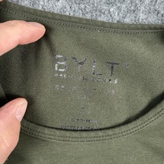 BYLT Shirt Mens Large Green Drop-Cut Crewneck Stretch Tee Tagless Casual