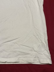 Nike Center Swoosh T-shirt Men’s Large White V-Neck Ribbed Collar Middle Swoosh