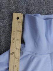 Unbranded T-Shirt Mens Large Blue Turtleneck Long Sleeve Cotton Polyamide