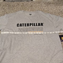 CAT Caterpillar Men’s Size L Large Workwear Gray Logo New!