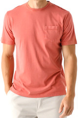NEW PETER MILLAR, MENS SIZE XL, LAVA WASH ‘CLAY ROSE’ POCKET T-SHIRT-MSRP $65.00