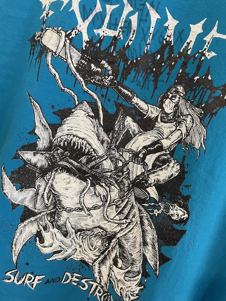 SIGNED Exhumed Surf And Destroy XL T Shirt Matt Harvey 2008 RARE Metal Vintage