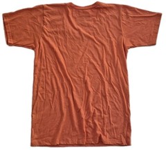 Vans Short Sleeve Shirt Mens Small Orange Classic Casual V-Neck Logo Lightweight
