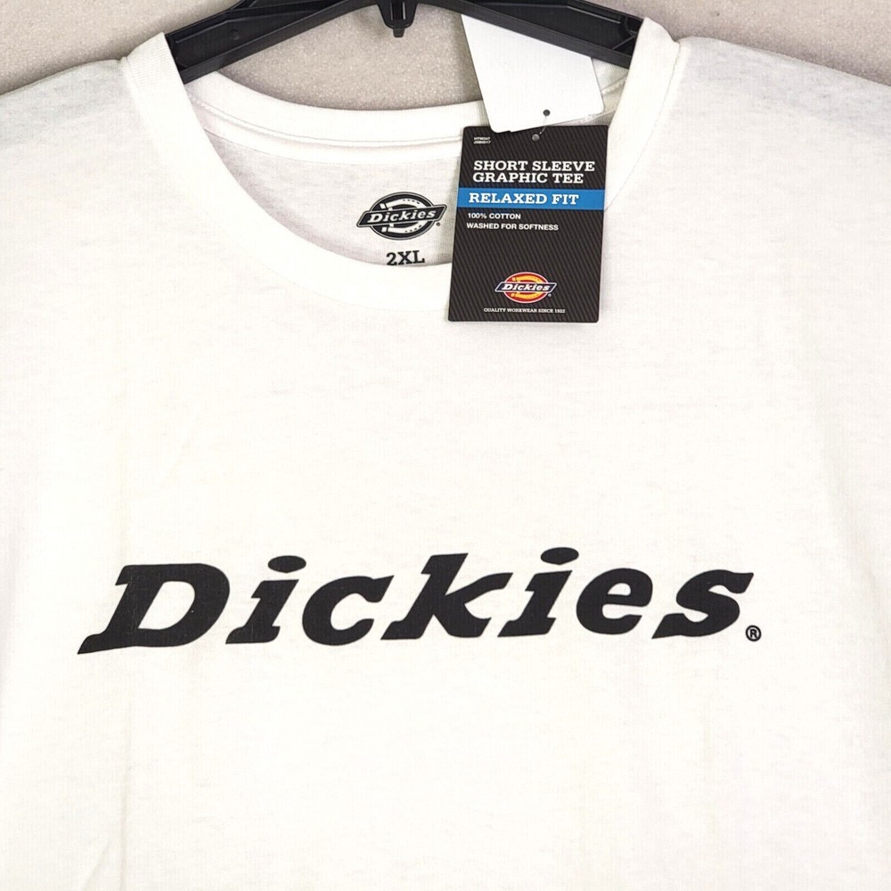 Dickies Shirt Mens 2XL XXL White Casual Work Wear Performance Streetwear NWT B