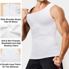 Gynecomastia Compresson Top Men’s Body Shaper Toning T-Shirt Ultra Durable Vest