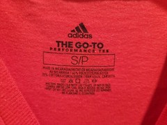 NWT Adidas Men’s The Go-To Performance Tee Red with Blue-Camo Logo S M L XL XXL